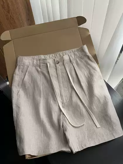 Old Money Style Tencel Linen Shorts for Men, Summer Thin Loose Casual Cotton-Linen Pants, Lightweight Mature Style Five-Point Shorts for Outdoor Wear