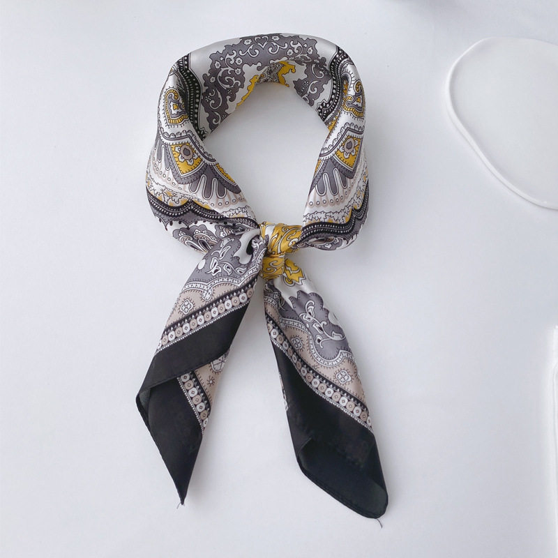 Japanese Retro Workwear Men's Square Scarf Men's Silk Scarf Korean Men's Decorative Silk Scarf Neck Scarf Neck Scarf