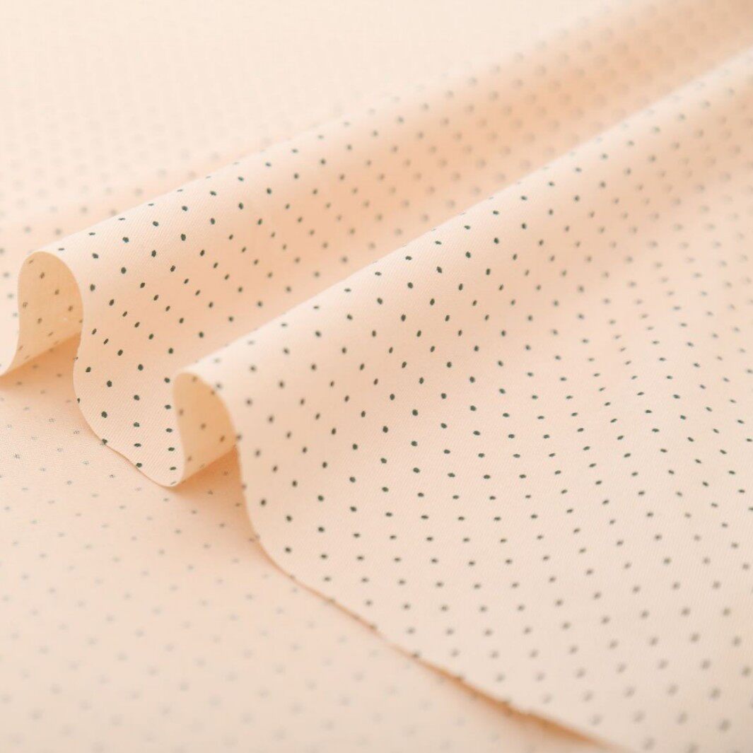 1.6m Width Pure Cotton Twill Printed Fabric 1mm Small Dots Cotton Fabric Wholesale