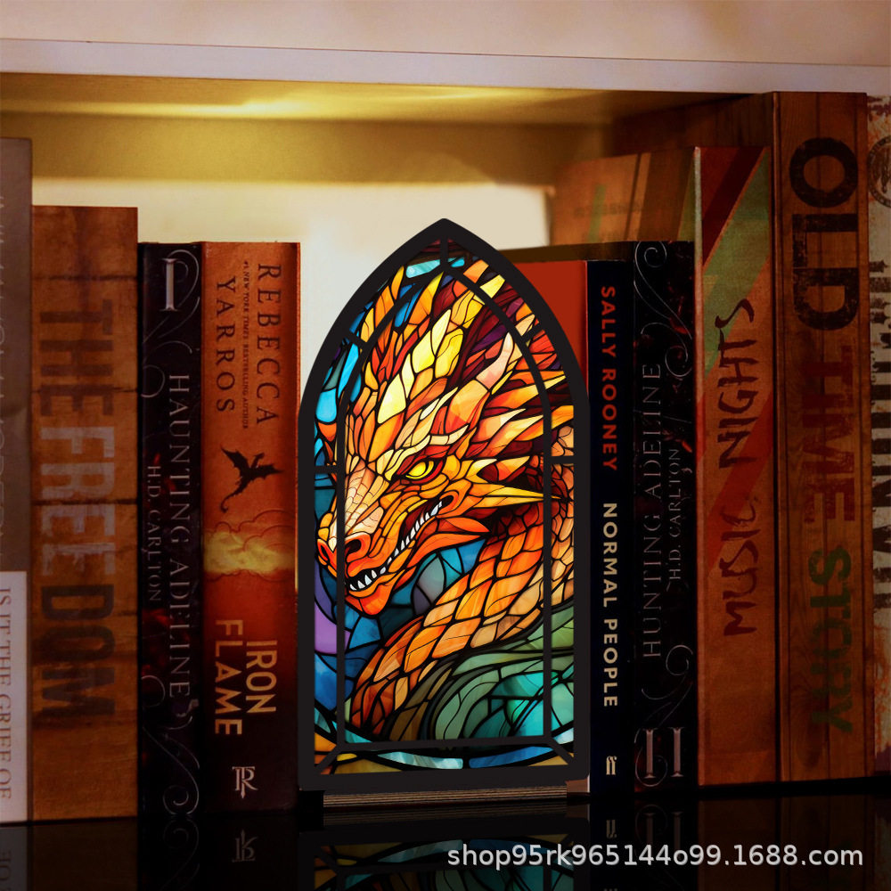 Cross-Border New Product Book Nook Creative and Diverse Bookend Bookshelf Decorations Fantasy Book Corner Accessories Reader Gifts