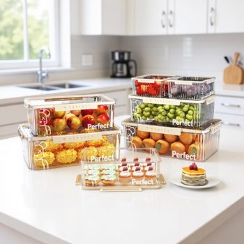 Fresh-keeping Box Special Large Capacity Storage Box for Frozen Food Refrigerator Storage Artifact Fruit Dumpling Vegetable Sealed Box