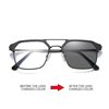Photosensitive color-changing myopia glasses trendy Ruan handsome frame frame ultra-light finished product degree anti-blue light turn gray turn tea turn blue
