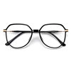 2024 new smoke purple glasses anti-blue light big frame plain look thin anti-blue light frame can be equipped with myopia degree