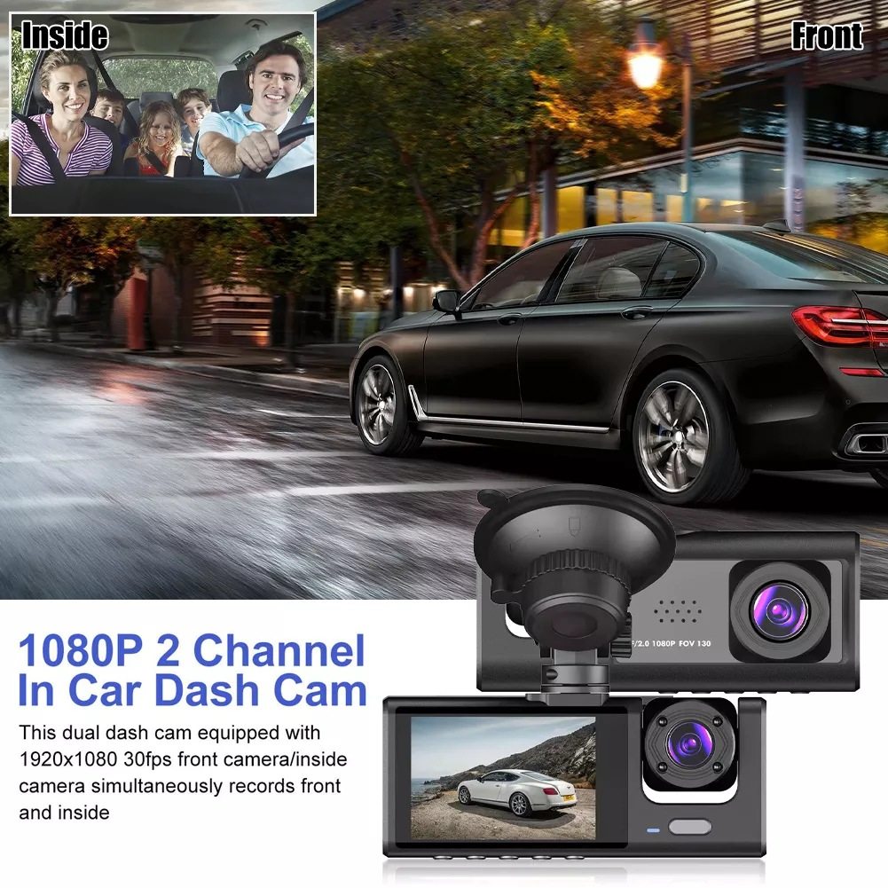 Cross-Border Best-Selling C309 Three-Camera Driving Recorder with High-Definition 1080P and Wifi Mobile Phone Connectivity Driving Monitor