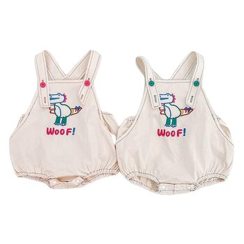 2024 Baby Clothes Summer Overalls Romper Short-Sleeve Outdoor Crawling Outfit Newborn Summer Korean Style Children's Clothing