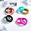 5.7mm Silicone Ring European and American Women's Jewelry Couple Ring Wedding Jewelry Sports Glitter Ring Ring