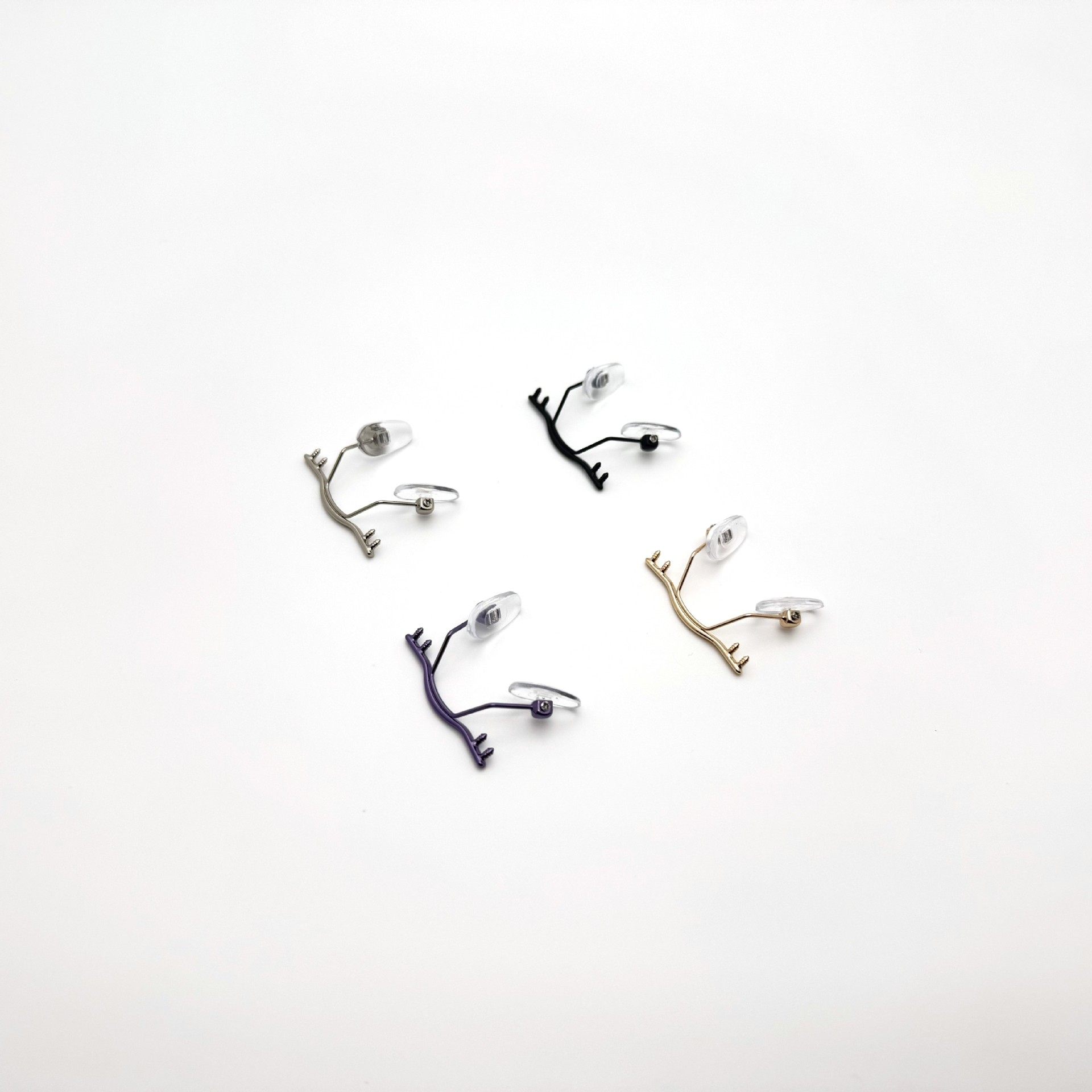 Frameless Nose Bridge Hanging Support, Frameless Cut-Edge Glasses Bracket, Eight-Hole Nose Bridge, Cross-Beam Nose Frame Accessories Repair