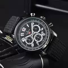 Fashion Quartz Tape Wine Barrel Waist Men's Sports Trendy Chronograph Quartz Watch, Foreign Trade Explosion