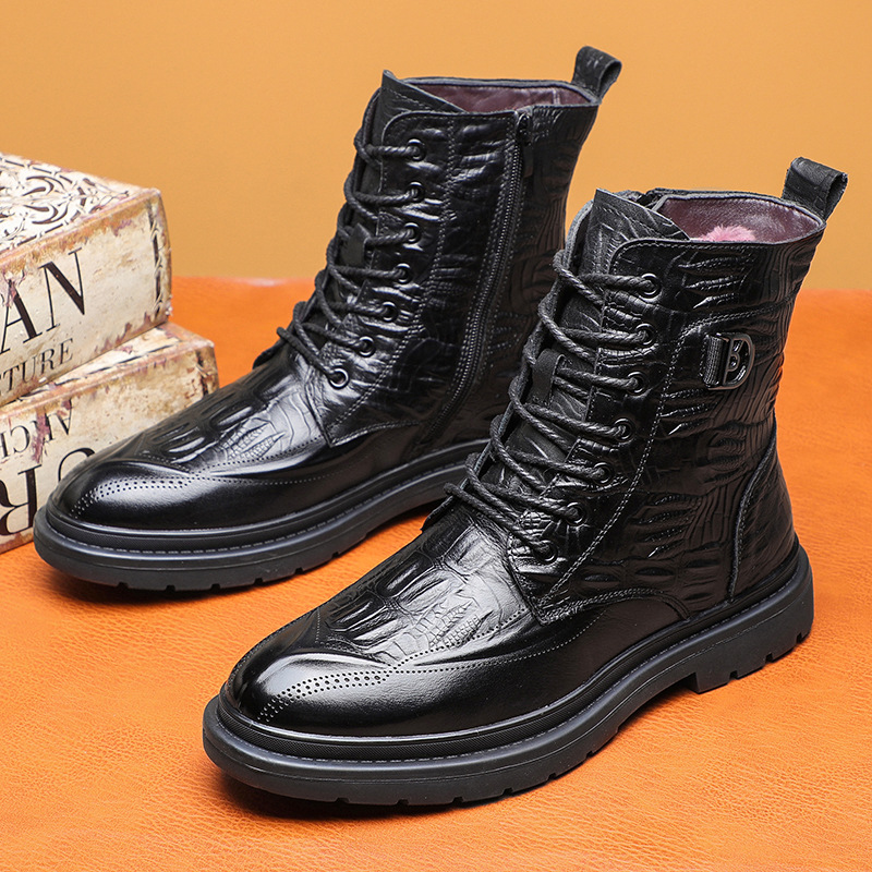 (Mới) Mã A4960 Giá 1220K: Giày Boot Martin Nam Wetde Hàng Mùa Xuân Thu Đông Ma Sát Chống Trượt Dày Ấm Giày Dép Nam Chất Liệu Vải Bông G04 Sản Phẩm Mới, (Miễn Phí Vận Chuyển Toàn Quốc).