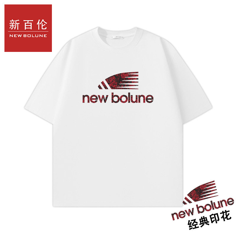 Мужская футболка New Balance с короткими рукавами для улицы, легкая, роскошная, простая и удобная, приятная для кожи ткань, плотная мужская футболка Изображение 1