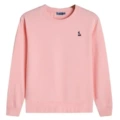 Pure cotton round neck--pink sapphire blue label