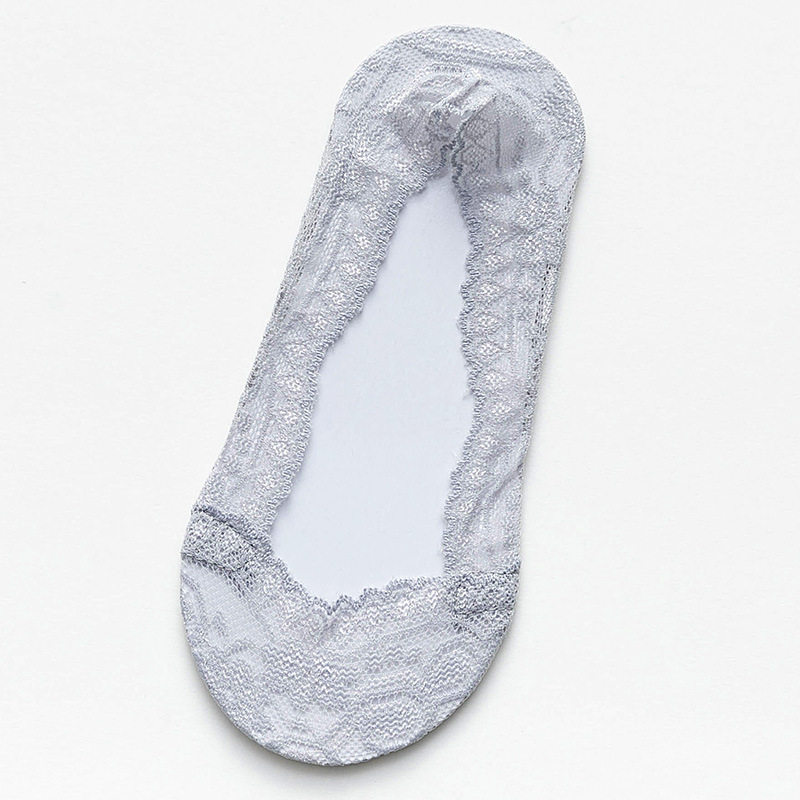 春夏季韩版蕾丝船袜女士硅胶防滑浅口隐形袜纯色棉底袜子厂家批发