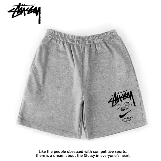 【No. 4】2026 Men's Shorts, Loose-Fitting Sports Trendy Brand Pure Cotton Terry Collaboration Sweatpants, Summer Thin Style
