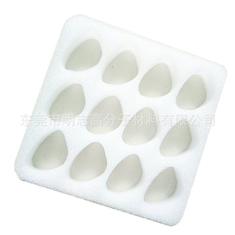 White Rutin Egg Foam Box Express Transportation Pearl Cotton Lining Bird Egg Foam Positioning Pearl Cotton Egg Tray