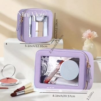 Factory Hot in stock Transparent Cosmetic Bag Cross-border Portable Cosmetic Storage Box Waterproof Travel Toiletry Cosmetic Bag