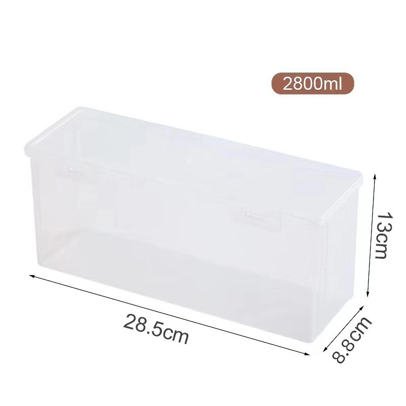Noodle storage box long noodle preservation box kitchen grains storage box refrigerator crisper food transparent box