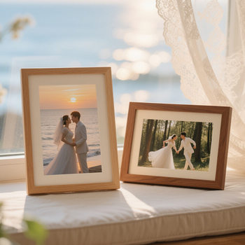 Wooden Simple Photo Frame Wedding Photo Display Stand 5inch 6inch A4 Photo Wall Photo Framed Picture Frame Modern Simple Style