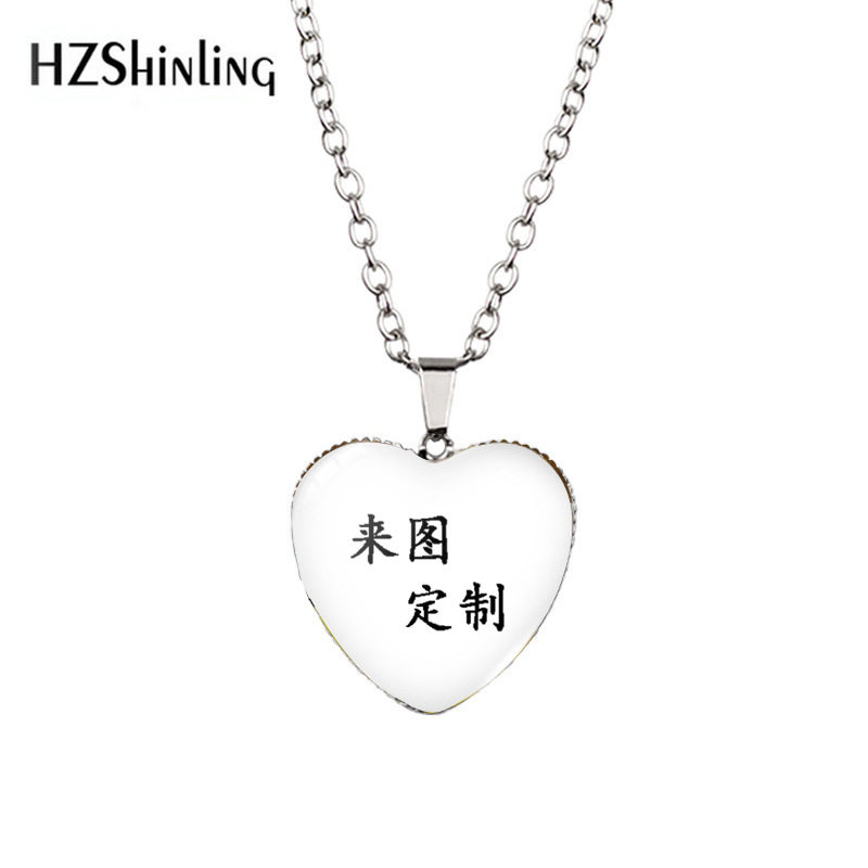 Necklace jewelry DIY time gemstone heart necklace arbitrary pattern pendant sweater chain cross-border hot sale