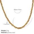 Xl574g1.7mm double buckle square line chain