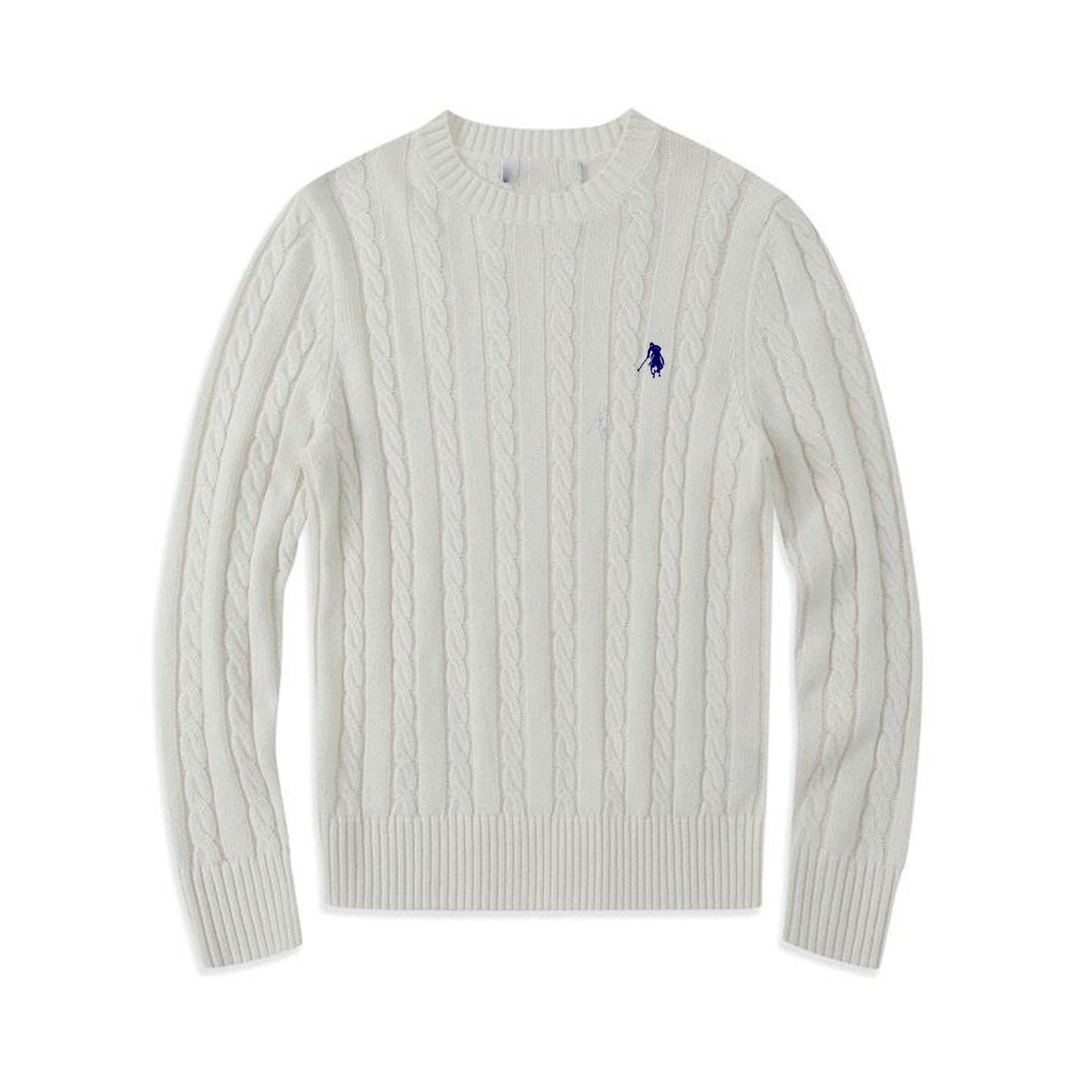 ฤดูใบไม้ร่วงและฤดูหนาวรอบคอบิดเสื้อกันหนาวผู้ชายธุรกิจสบายๆผ...