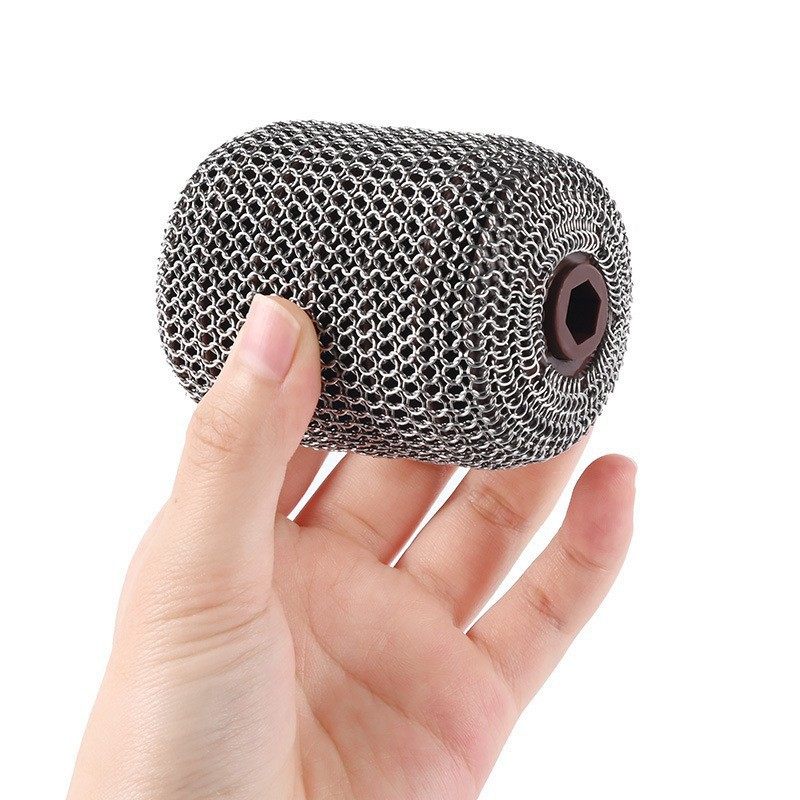 2025 Stainless Steel 304 Roller Grill Brush with Led Light No Brush Hair Removal Food Grade Cleaning Led Lighting