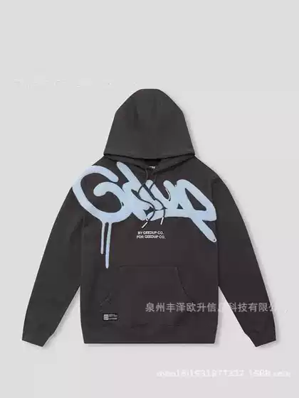 [in stock] GEEDUP Black and Blue Wei Yi High Street Pullover Hooded Jacket High Quality Cross-border GDHWLJ009