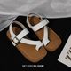 Korean Style Children's Shoes 2025 Girls Summer New Roman Slip-On Sandals Children's Outer Wear Casual Beach Soft-Soled Shoes