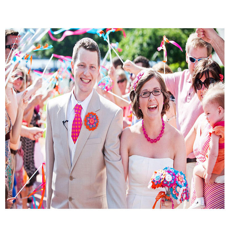 European-style wedding ribbon fairy wand magic stick ribbon Garland decoration lawn wedding festival party decoration supplies