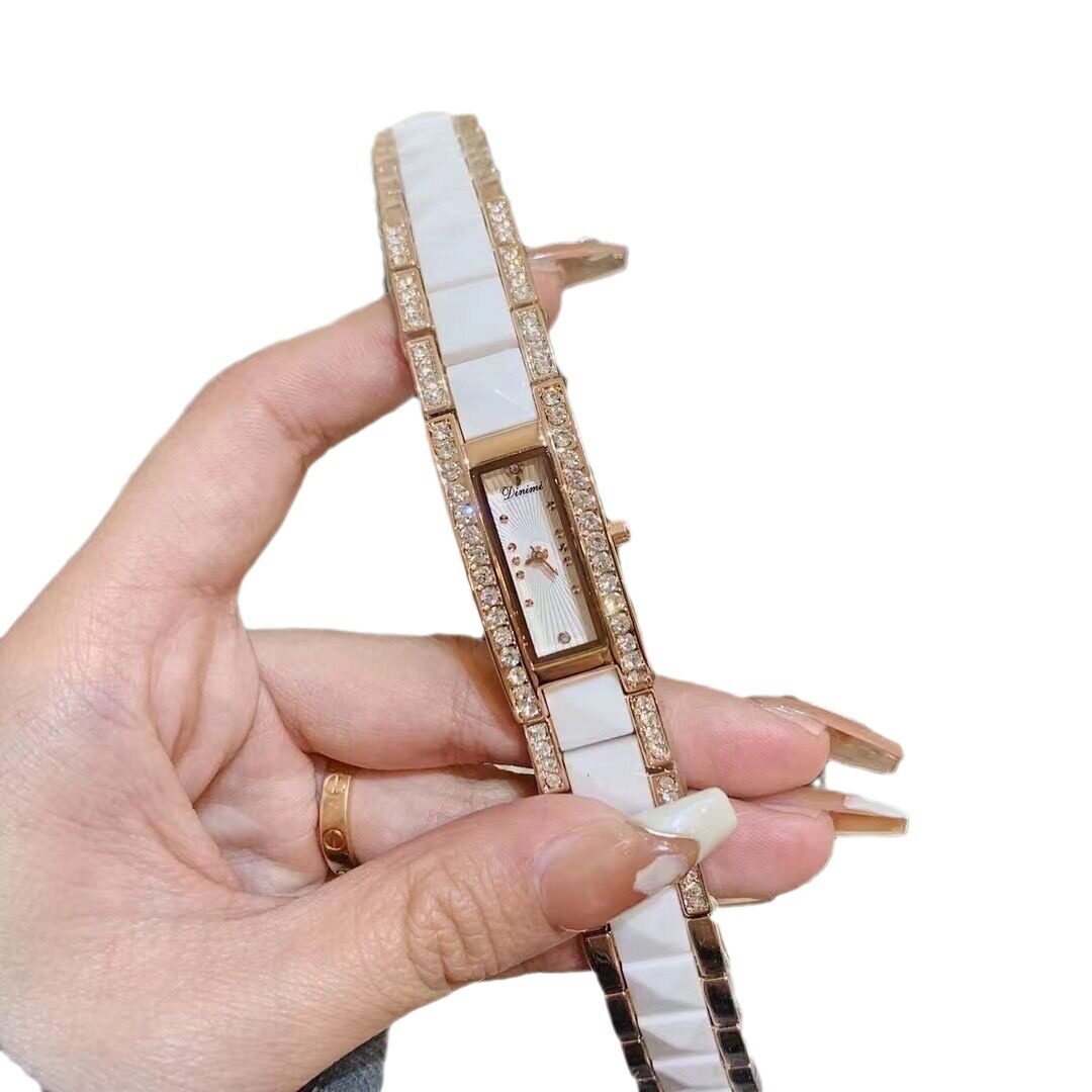 Timini 2024 new bracelet watch ladies diamond foreign trade wholesale retro personality fashion rectangular women's watch