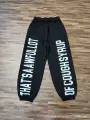 3312 black printed white pants