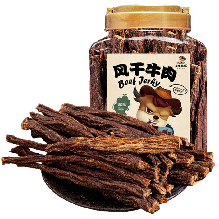 Inner Mongolia Super Dry Three Flavors Hand-Shredded Air-Dried Beef Jerky Snacks Spicy Authentic Specialty 500g