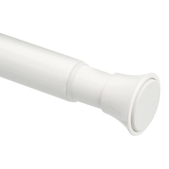 Cross-Border Retractable Shower Curtain Rod Telescopic Clothes Drying Rod Stainless Steel No-Drill Shower Curtain Track