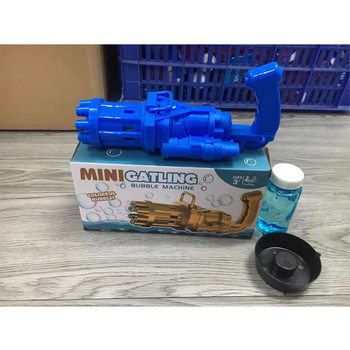 Cross-Border Kenyan Kidsren's Manufacturer Dropshipping 8-Hole Gatling Solid Color Small Electric Bubble Gun Machine Toy