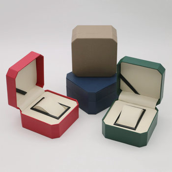 New Octagonal Watch Box Gift Box Flip-like Leather Watch Box Single Jewelry Storage Watch Box Packaging