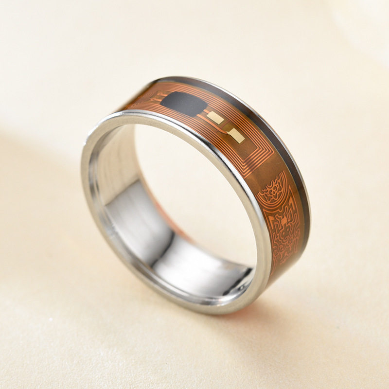 Cross-Border Nfc Mobile Phone Tag Smart Ring Stainless Steel Smart Wearable Ring Smart Ring Full Circle Transparent