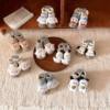 Sangpo U Series Cartoon Baby Shoes, Leather and Fur Integrated Baby Walking Shoes, Cotton Shoes for Boys and Girls, Pre-Walking Shoes and Socks for Ages 3-12 g