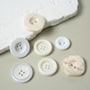 High-End Resin Buttons for Clothing, Shirts and Coats, Two-Eye and Four-Eye Buttons, White Classic Versatile Buttons, DIY Buttons