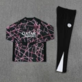 2526 paris black pink camouflage player edition half pull suit
