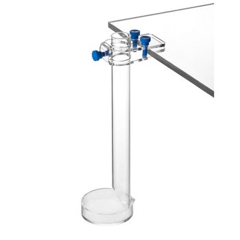 Crystal Shrimp Countersunk Grain Stretching Feeding Tube, Layer Turtle Fish Feeding Tube Feeder with Tray, Fully Acrylic