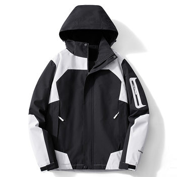 National Standard Waterproof and Breathable Outdoor Sports Travel Leisure Hiking Mountaineering Jacket for Men and Women, Customizable Logo