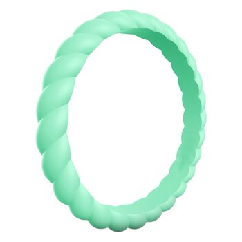 New 3mm Wide Women's Twist Silicone Ring Amazon Cross-Border E-Commerce Outdoor Sports Ring Yoga Ring