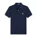 Navy polo white label