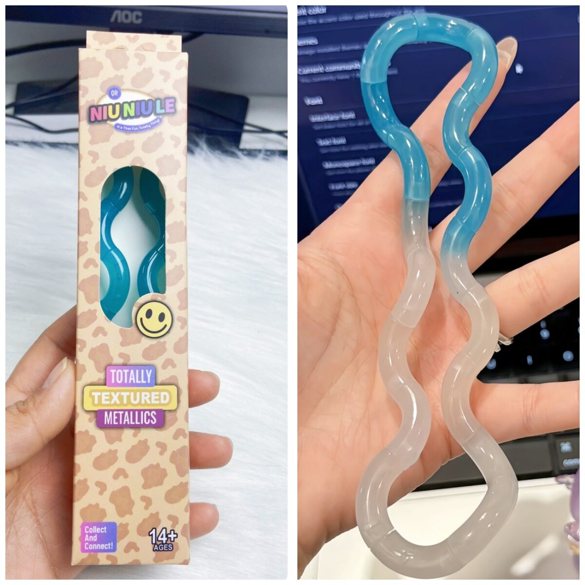 跨境温变扭扭乐儿童专注力训练神器缠绕减变发泄减压玩具厂家直销