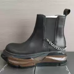 2024R Genuine Leather O New Erxi Boots Crystal Big Bottom plus size Student Trendy Men's Street Dance Popular Men's Shoes