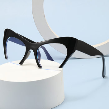 2022 new half-frame anti-blue light plain glasses fashion European and American street shooting Internet celebrity glasses frame fashion retro glasses