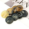 Resin button in stock wholesale resin button high-end suit button matte four-eye pattern buckle coat buckle