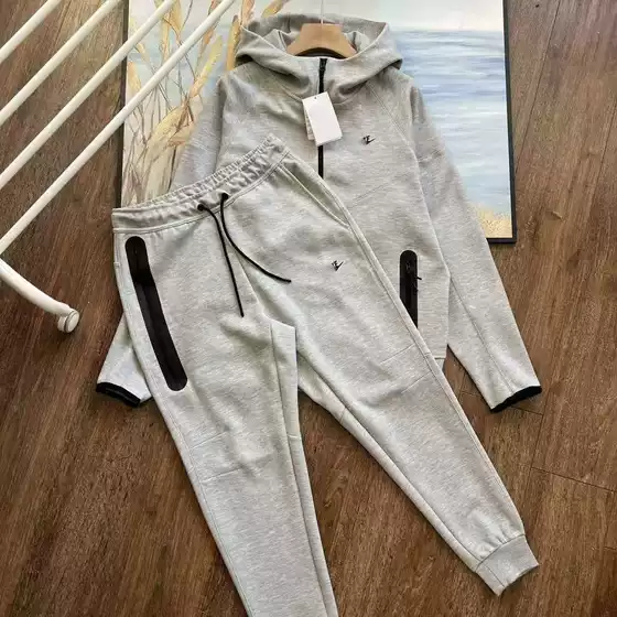 Men's Sports Casual Training Windproof Spring and Autumn New Knit Fitness Hooded Jacket Fb7922