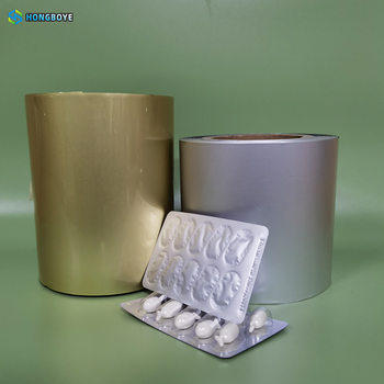 Food Tablet Packaging Ptp Aluminum Foil Capsule Encapsulation Milk Tablet Seal 0.2mm Printable Aluminum Foil Matching Pvc Roll