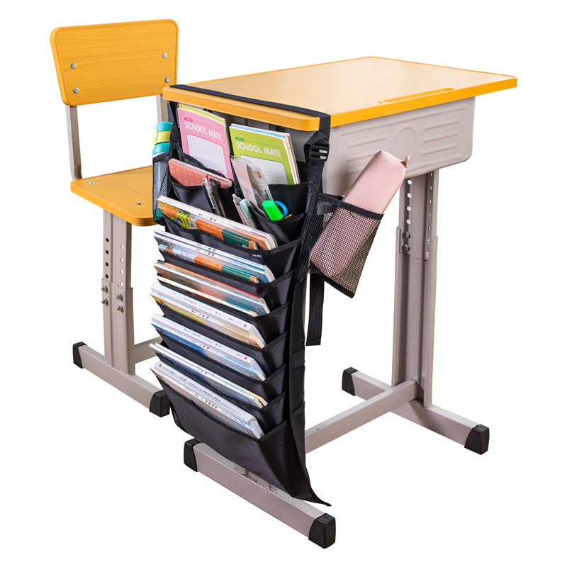 Deli Book Bag Desk Storage Student Hanging Book Bag Senior high school Junior High School Desktop Sorting Book Storage Bag Book Stand Hanger