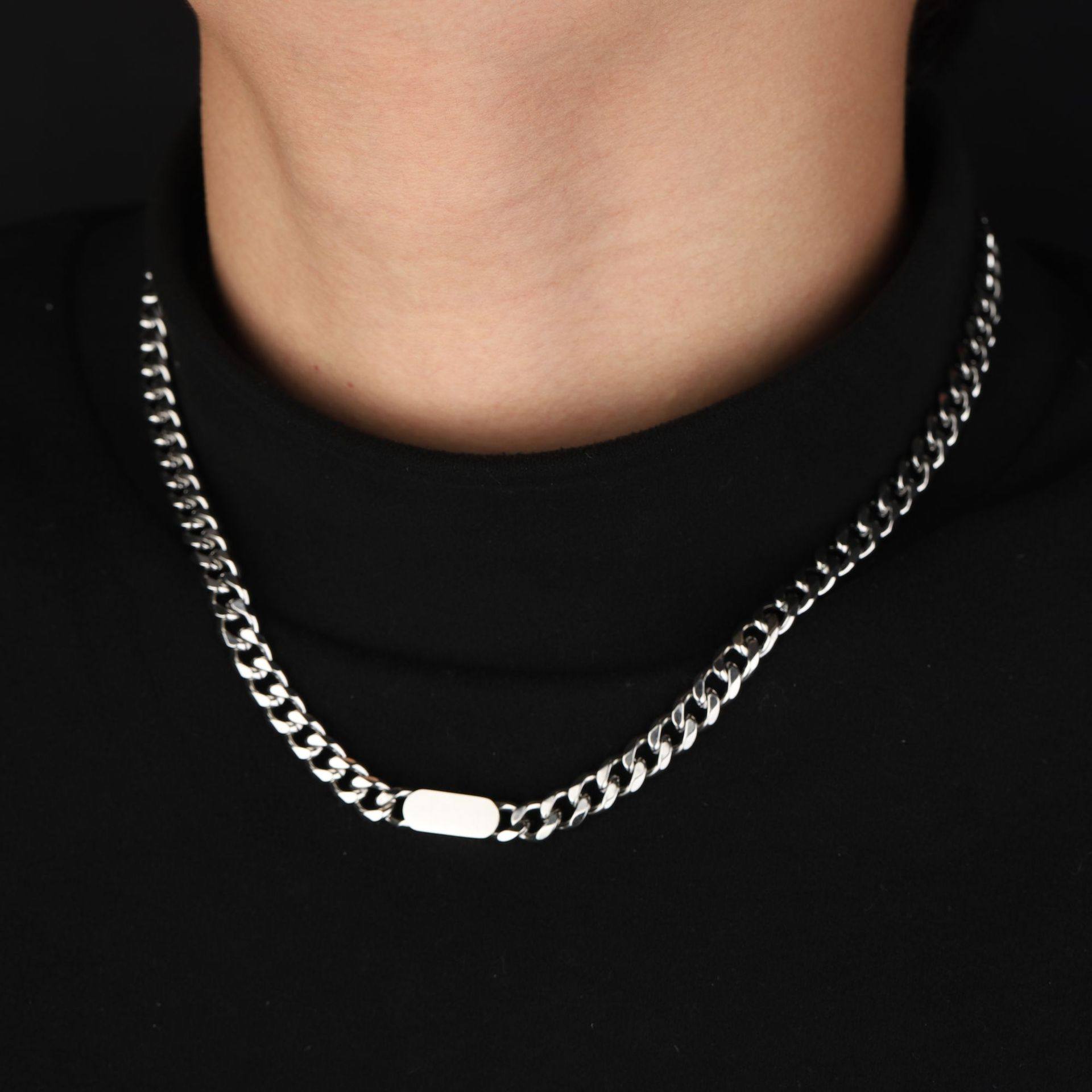 项链男钛钢不掉色简约百搭饰品女毛衣链新款时尚个性爆款嘻哈配饰